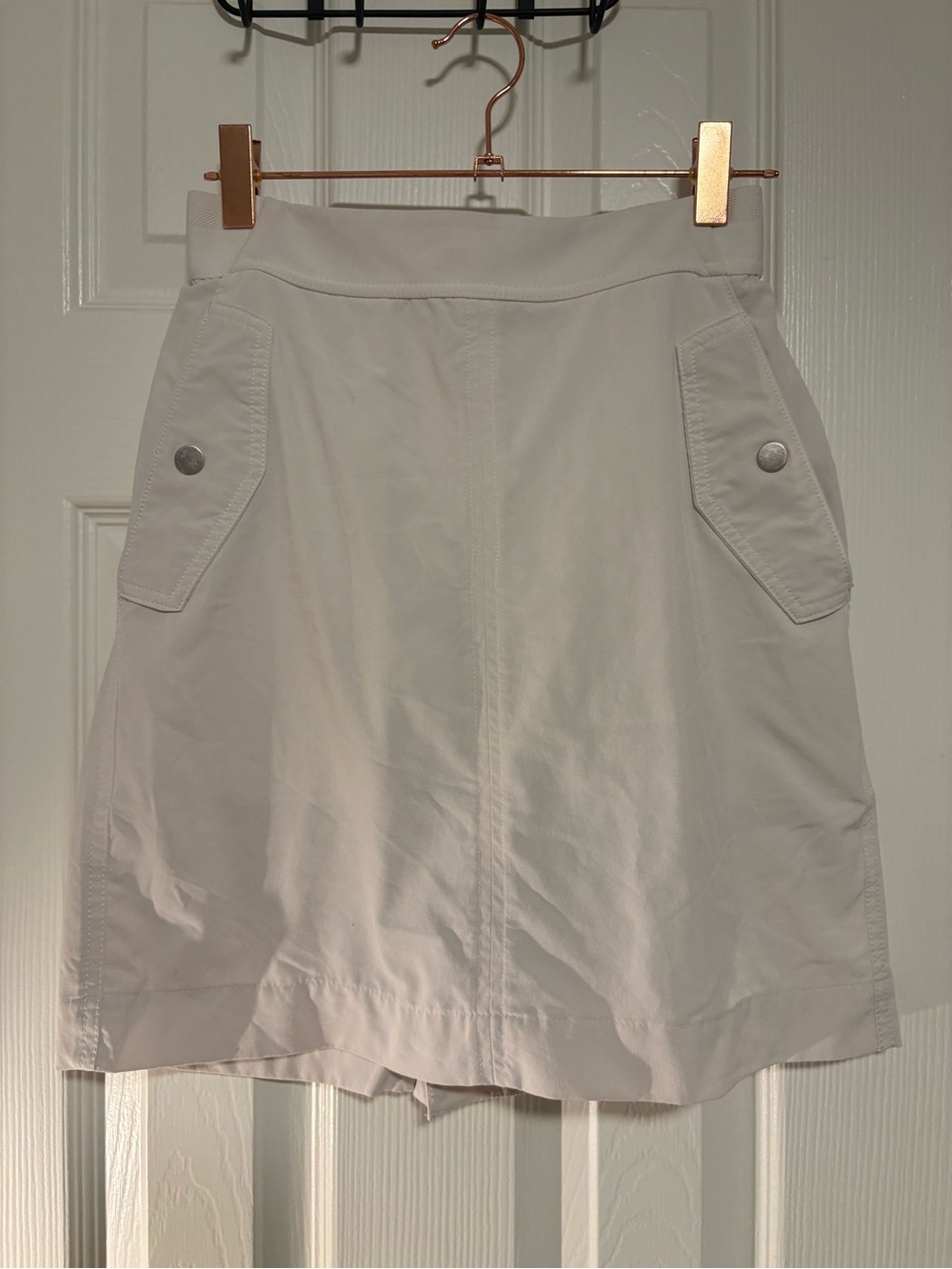 Athleta White A-Line Utility Pocket Skirt